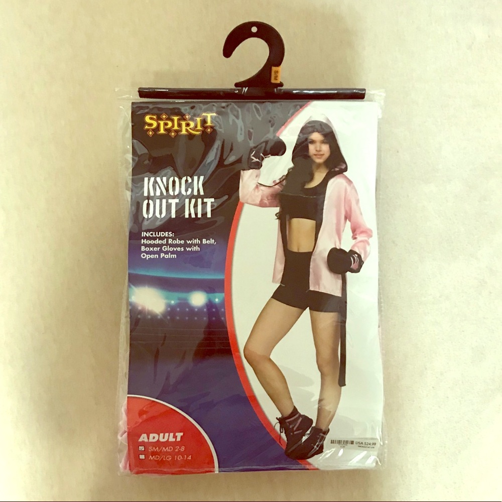 Pink and black boxer women’s halloween costume